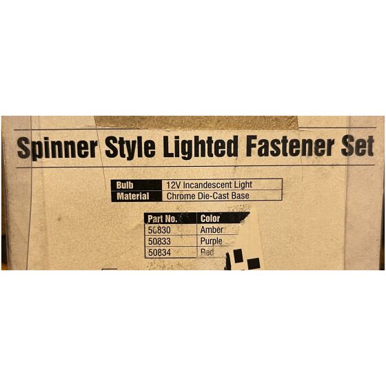 Spinners kromade (1-par) fastener nummerskylt blue belysning