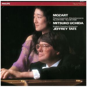Mozart*, Mitsuko Uchida, English Chamber Orchestra, Jeffrey Tate - Piano Concertos No.22 KV482 ∙ No.23 KV488 (LP, Album)