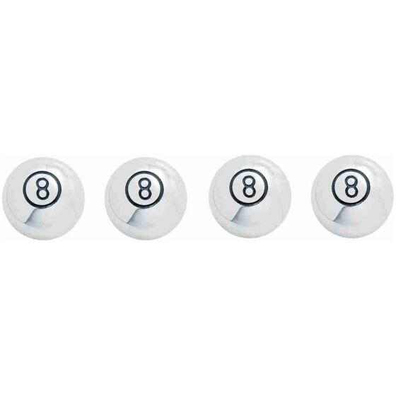 "8" Ball kromade luftnippelhattar (4-Pack) 1"