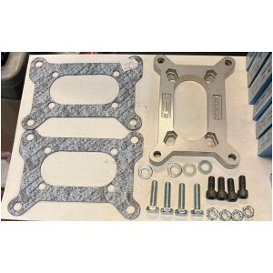 Adapterplatta set komplett holley 2 port med stora bultmönstret , MR GASKET 1937