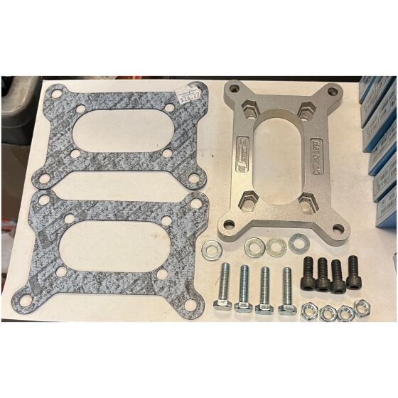 Adapterplatta set komplett holley 2 port med stora bultmönstret , MR GASKET 1937