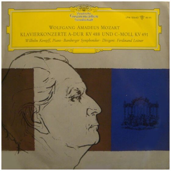 Wolfgang Amadeus Mozart - Wilhelm Kempff, Bamberger Symphoniker, Ferdinand Leitner - Klavierkonzerte A-Dur KV 488 Und C-Moll KV 491 (LP, Mono, RP)