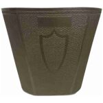 Brun Papperskorg plast 50-talet universal , H:16cm x B:18cm x D:5,5cm