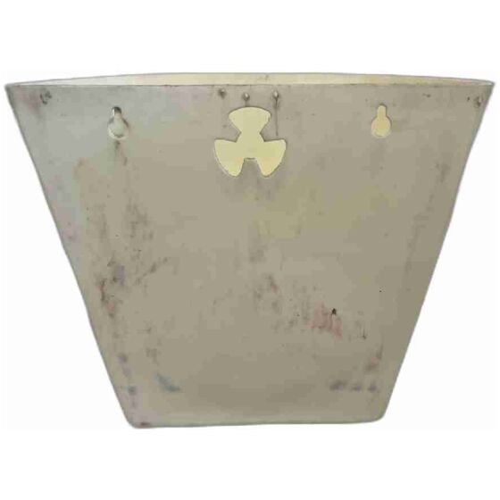 Vit Papperskorg plast 50-talet universal , H:16cm x B:18cm x D:5,5cm