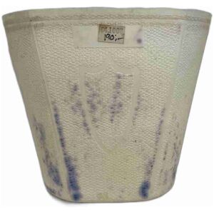 Vit Papperskorg plast 50-talet universal , H:16cm x B:18cm x D:5,5cm