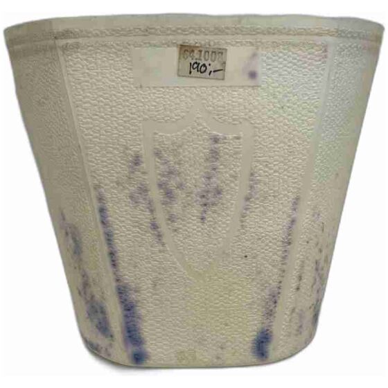 Vit Papperskorg plast 50-talet universal , H:16cm x B:18cm x D:5,5cm