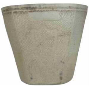 Vit Papperskorg plast 50-talet universal , H:16cm x B:18cm x D:5,5cm