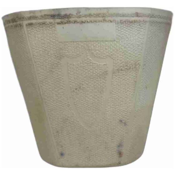 Vit Papperskorg plast 50-talet universal , H:16cm x B:18cm x D:5,5cm
