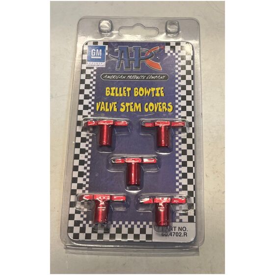 Ventilhattar bowtie Chevrolet logo röda (Set of 5) GM 60.4702.R NOS