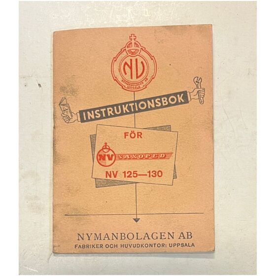 NV Saxopeden 1954 27 sidor Instruktionsbok på svenska , Nymanbolagen AB Uppsala