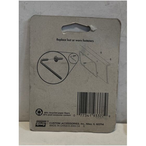 Anti-theft licens plate svarta Nummerplåts bultar 1 par inkl insexnyckel