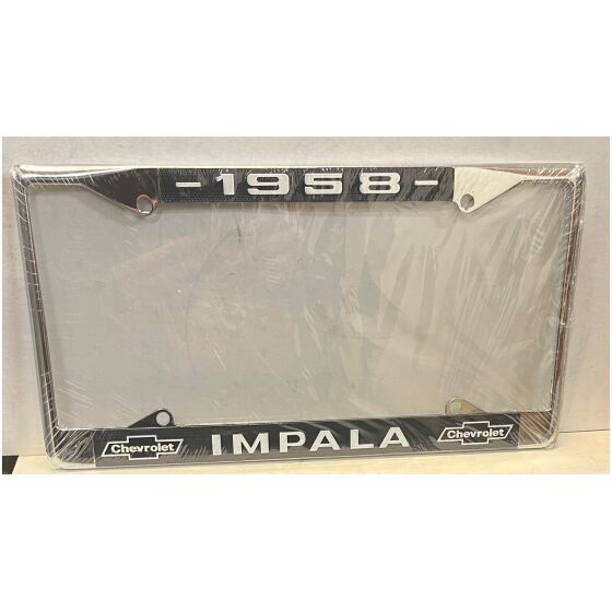 Nummerplåtsram i Kromad metall Chevrolet Impala 1958