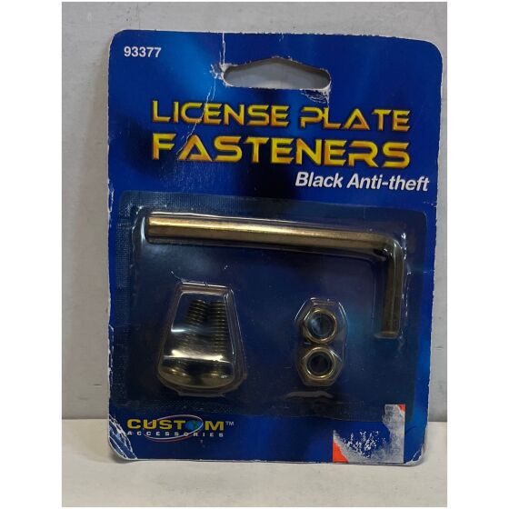 Anti-theft licens plate svarta Nummerplåts bultar 1 par inkl insexnyckel