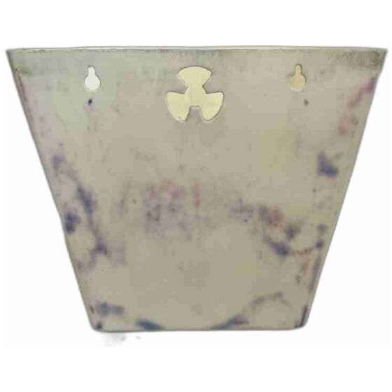 Vit Papperskorg plast 50-talet universal , H:16cm x B:18cm x D:5,5cm