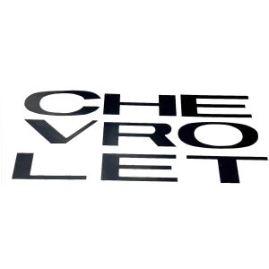Svarta dekaler bokstäver "Chevrolet",till grillen 1964-1966