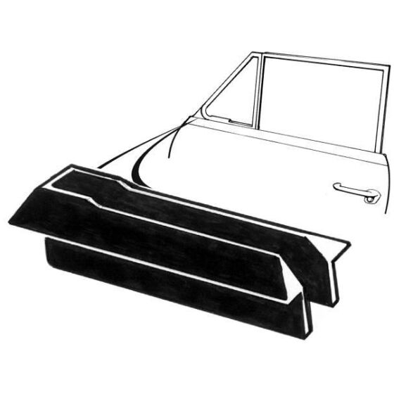 Door Vent Window Foot 1949-51 2dr ht cab Ford Mercury