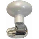 Rattspinner kromad White passar 10mm ratt, ca 8cm hög, 6cm dia knoppen