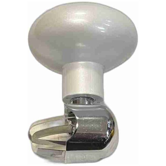 Rattspinner kromad White passar 10mm ratt, ca 8cm hög, 6cm dia knoppen