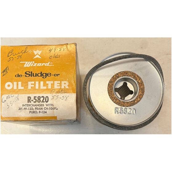 Oljefilter Sludge slamfilter 16x10cm Buick 53-58, Olds 49-58 mfl WIZARD R-5820-2