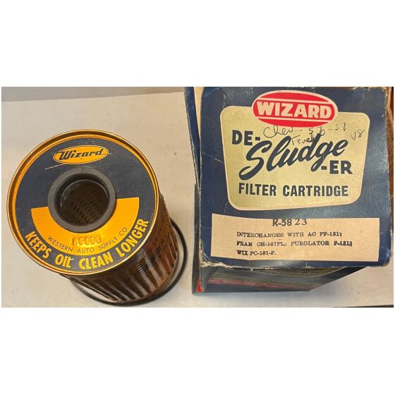 Oljefilter Sludge slamfilter 16x9cm Chevrolet 265, 283 1956-57, WIZARD R-5823