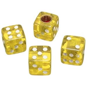 Ventilhattar tärningar transperenta gula yellow (Set of 4)