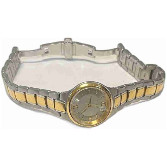Juvel guld -& silverpläterad armbandsklocka dam