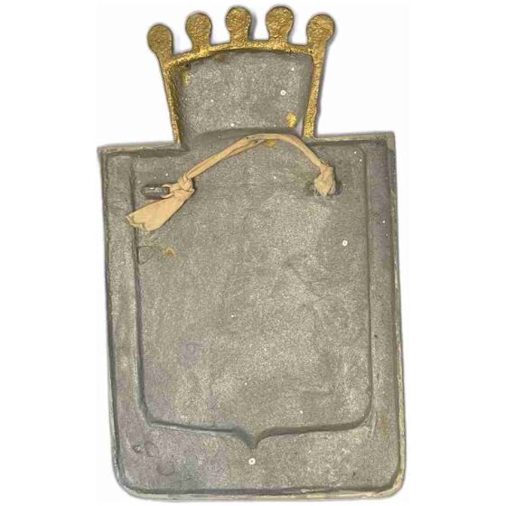 Medelpad vapensköld landskapssköld gjutmetall med 1 ögla baktill, ca 25x16cm