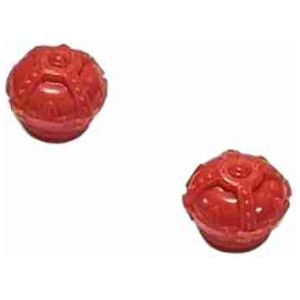 2 stycken röda ventilhattar Red Crown perfekt till cykel mc motorcykel rullstol