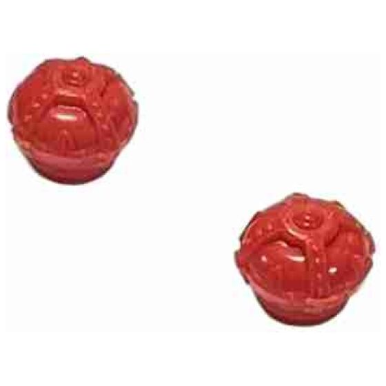 2 stycken röda ventilhattar Red Crown perfekt till cykel mc motorcykel rullstol