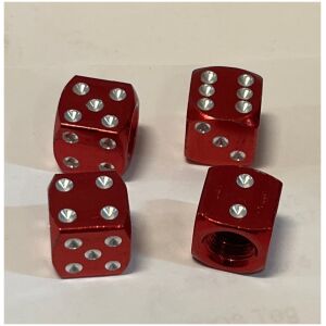 Ventilhattar röda tärningar (Set of 4)