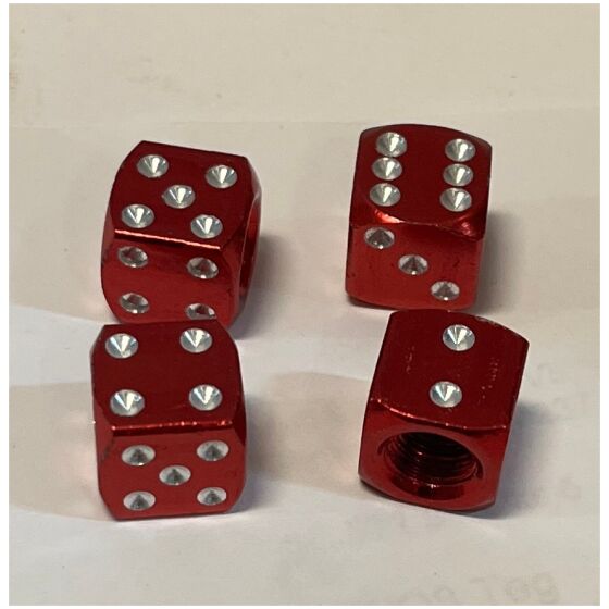 Ventilhattar röda tärningar (Set of 4)