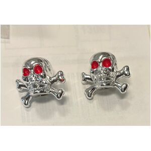 Luftnippelhattar kromade Dödskallar Skulls (Set of 2)