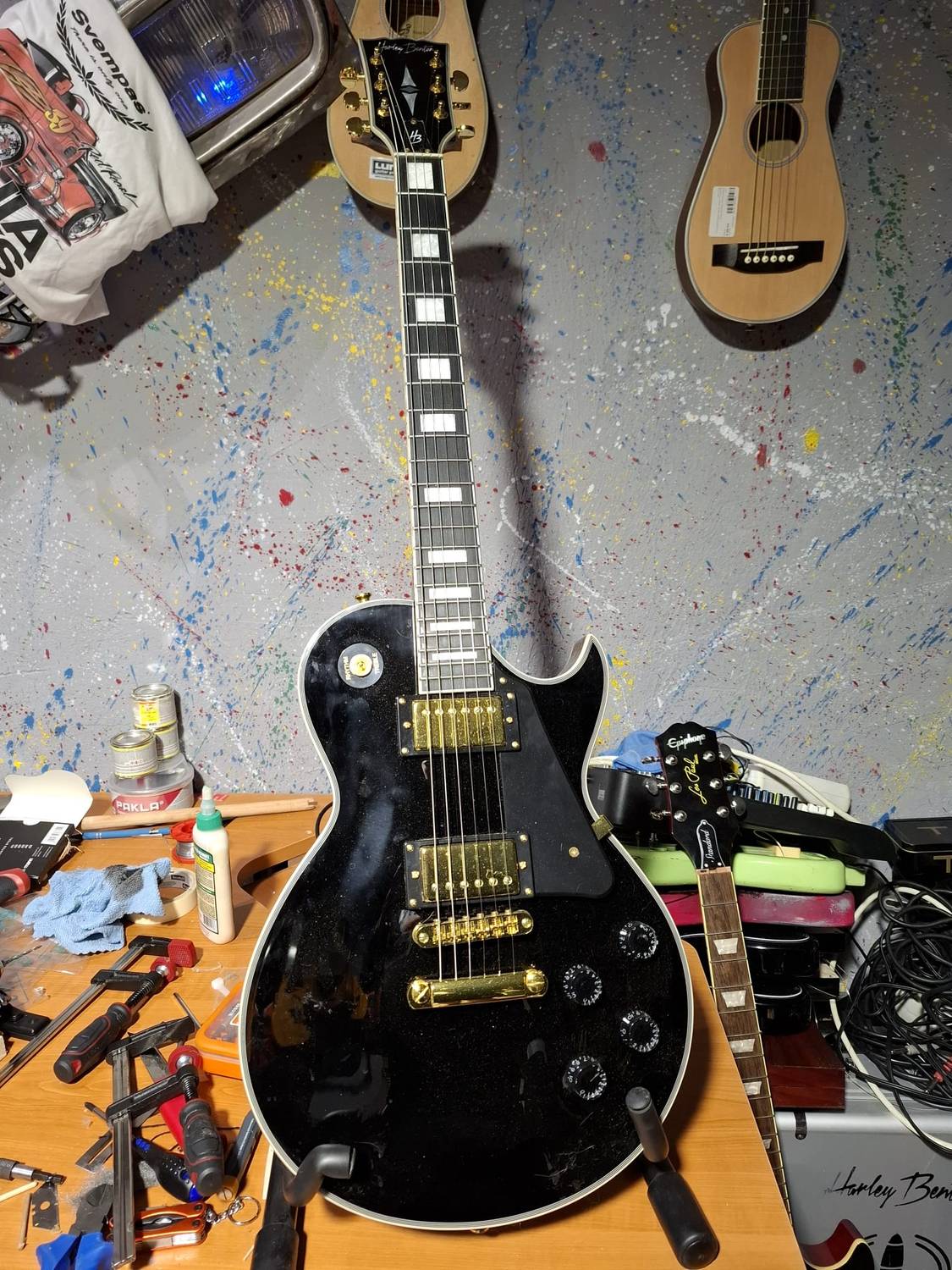 Harley Benton SC500 black and gold - USED