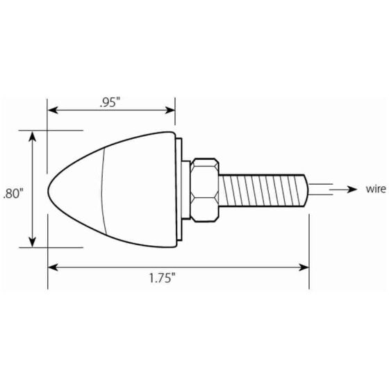 Bullet kromade 2 pack med lila belysning