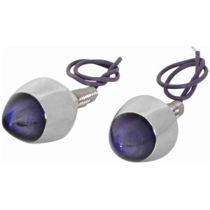 Bullet kromade 2 pack med lila belysning