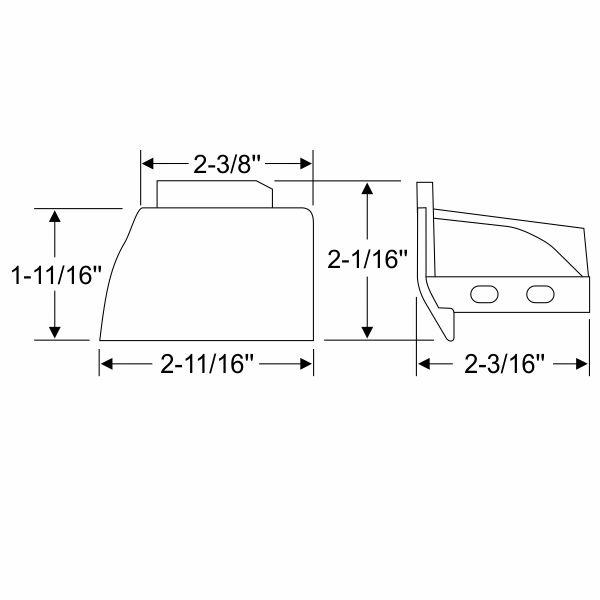 Door Filler Caps 1961-63 4dr cab Lincoln