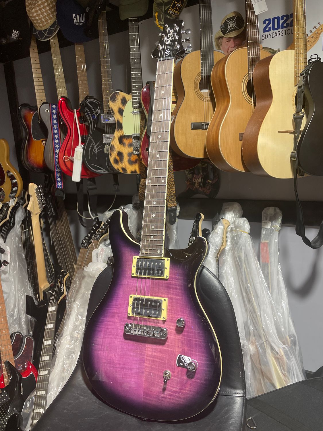 Harley Benton CST-24 purple burst
