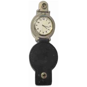 Urverk fickur golfklocka till bältet med läderrem & knapplås