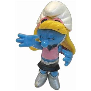 Smurfan / Smurfette sjunger pratar i headset - Peyo ca 5cm