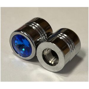 Kolvar kromade blue kristall i toppen Ventilhattar 2 stycken