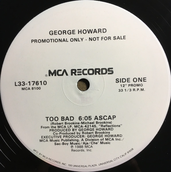 George Howard - Too Bad (12, Maxi, Promo)