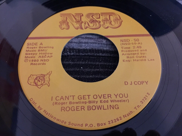Roger Bowling - I Cant Get Over You (7, Single, Promo)