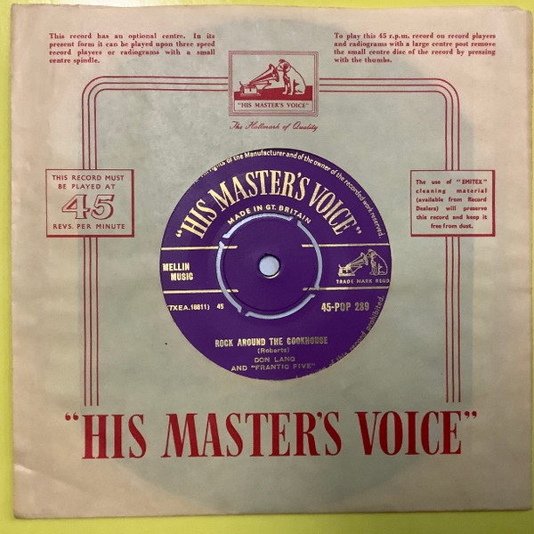 Don Lang And His Frantic Five - Rock Mister Piper / Rock Around The Cookhouse (7)