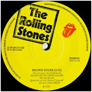 The Rolling Stones - Brown Sugar (7, Single, Mono, Sol)