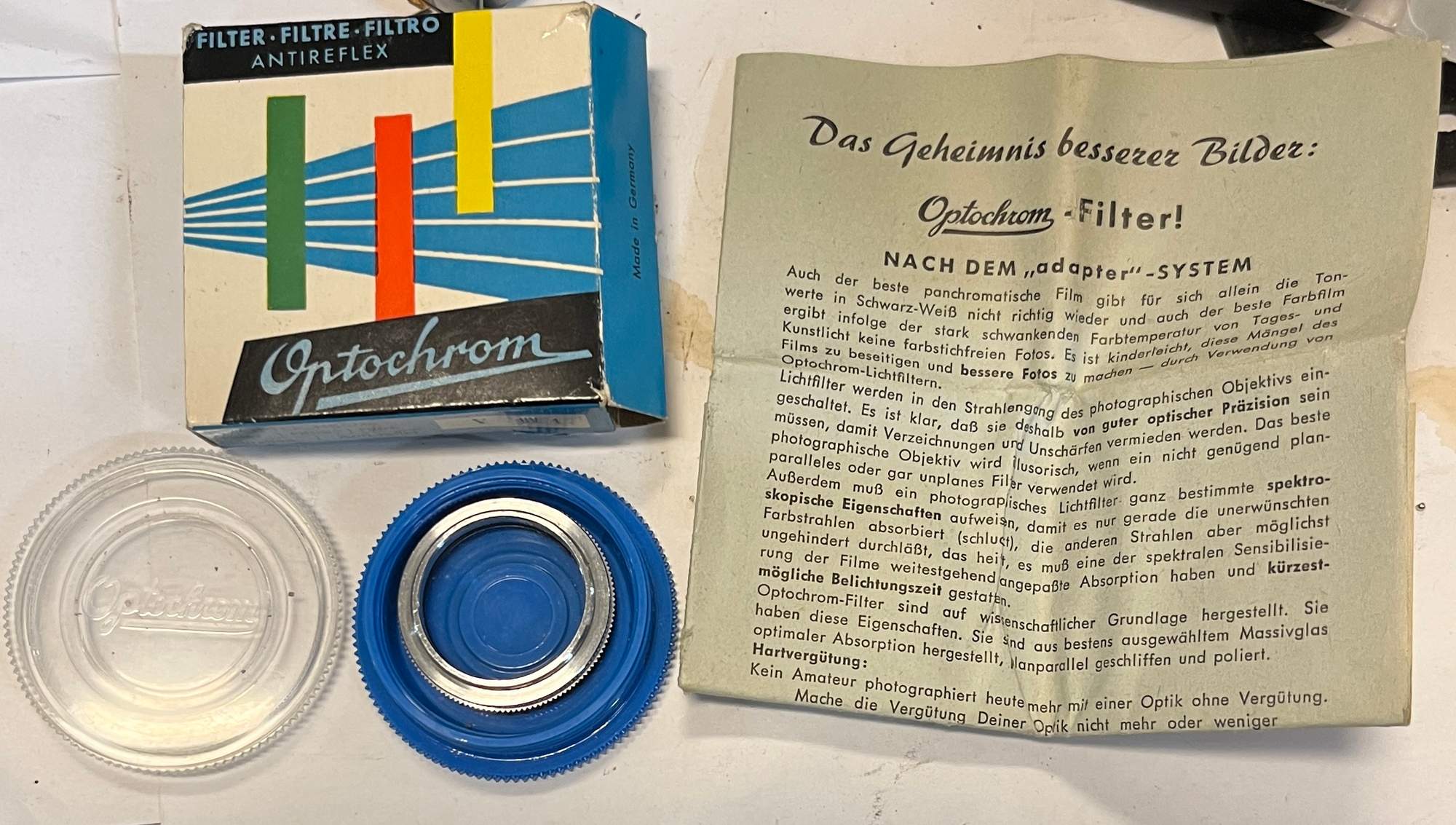 Ultraviolett skyddsfilter till analog fotografering , Optochrom V UV 1