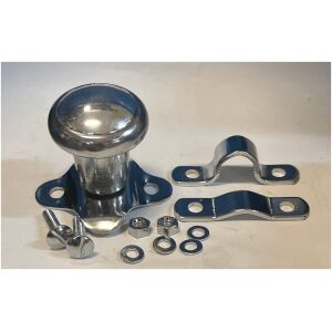 Rattspinner kromat stål passar 10mm & 30mm ratt, ca 5x5cm