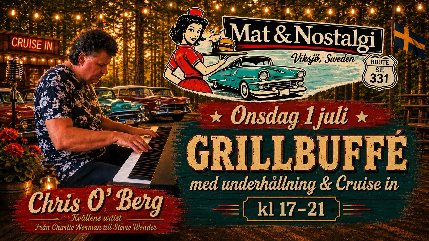 Grillbuffe & Cruice in med Chris O”Berg