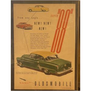 Original Oldsmobile Super 88 & Hydra-Matic Broschyr 1951 – 2 sidor Sales Sheet