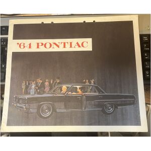Original Pontiac 1964 Försäljningsbroschyr – Wide-Track 16 sidor hålslagen