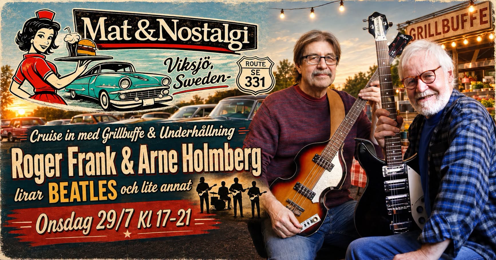 Cruice in med GRILLBUFFE och underhållning av Roger Frank & Arne Holmberg